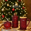 Bình Thủy Tinh CRISTA HOME 1L Vân Caro Nắp Tre - Decor Sang Trọng, Quà Tặng 365k 3