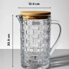 Bình Thủy Tinh CRISTA HOME 1L Vân Caro Nắp Tre - Decor Sang Trọng, Quà Tặng 365k 6