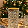 Bình Thủy Tinh CRISTA HOME 1L Vân Caro Nắp Tre - Decor Sang Trọng, Quà Tặng 365k 7