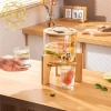 Bình thuỷ tinh đế gỗ màu Vàng hổ phách - bình rượu vang có vòi, đựng nước ngâm rượu, giá ưu đãi 275.000 7