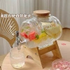 Bình thủy tinh đựng rượu 1L-5L kèm kệ gỗ dày dặn - vòi - Đồ ngâm sang chảnh 2