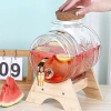 Bình thủy tinh đựng rượu 1L-5L kèm kệ gỗ dày dặn - vòi - Đồ ngâm sang chảnh 4