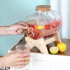 Bình thủy tinh đựng rượu 1L-5L kèm kệ gỗ dày dặn - vòi - Đồ ngâm sang chảnh 9