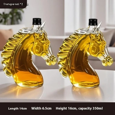 Bình thủy tinh hình ngựa khắc NS - Quà tặng Bourbon Brandy độc đáo, giá 211.970₫ 4
