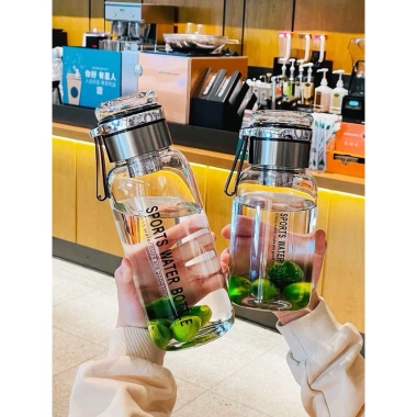 Bình thuỷ tinh pha trà có lõi lọc inox 304 tặng túi đeo, cọ vệ sinh, giá 180.000đ