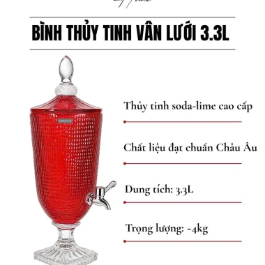 Bình Thủy Tinh Vân Lượi Crista Home 3.3L Cao Cấp MS60.204 - Giá Giảm 699k 2 Bình Thủy Tinh Vân Lượi Crista Home 3.3L Cao Cấp MS60.204 - Giá Giảm 699k 2