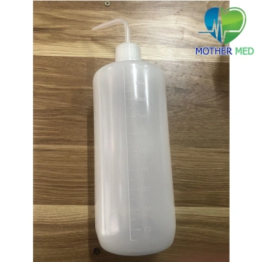 Bình tia nhựa PP 250‑1.000ml, vòi cong tiện, cho nước cất, dung dịch tẩy rửa