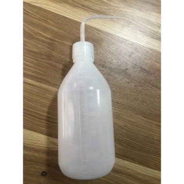 Bình tia nhựa PP 250‑1.000ml, vòi cong tiện, cho nước cất, dung dịch tẩy rửa