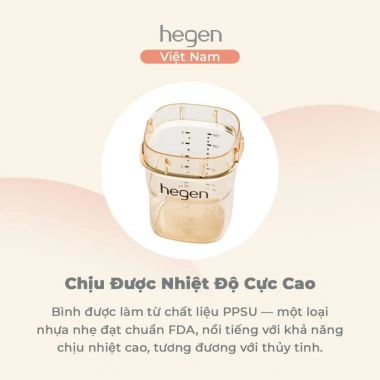 Bình trữ sữa Hegen PPSU 60-240ml - bộ 1-6 bình tiện lợi, an toàn, giảm giá 429k 6