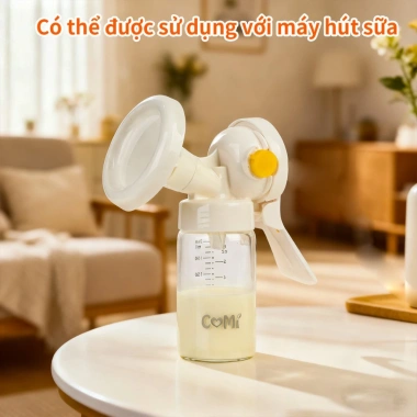 Bình trữ sữa thủy tinh Borosilicate 240ml Comi – Chịu nhiệt, an toàn, giá 80.195đ