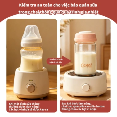 Bình Trữ Sữa Thủy Tinh COMI 180ml-240ml - Lý Tưởng Cho Mẹ và Bé, Giá 78.044 VNĐ