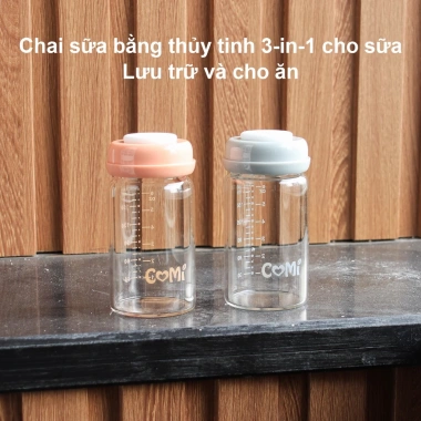 Bình Trữ Sữa Thủy Tinh COMI 180ml-240ml - Lý Tưởng Cho Mẹ và Bé, Giá 78.044 VNĐ