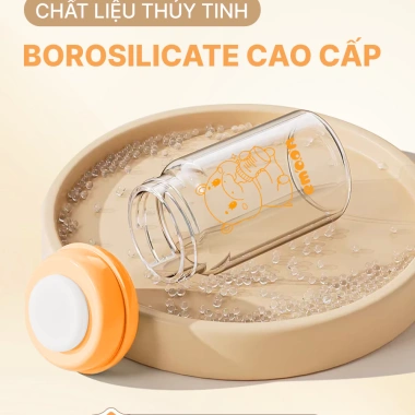 Bình Trữ Sữa Thủy Tinh Emoon 180ml Cổ Rộng Chịu Nhiệt An Toàn cho Sơ Sinh 99.000đ