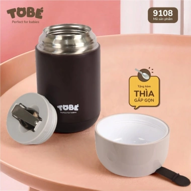 Bình ủ cháo giữ nhiệt Tobe 900ml - Mini, giữ ấm lâu, giảm giá 400.000đ