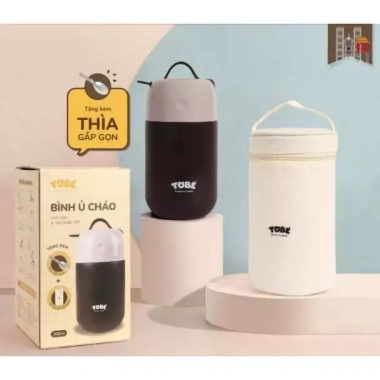 Bình ủ cháo giữ nhiệt Tobe 900ml - Mini, giữ ấm lâu, giảm giá 400.000đ