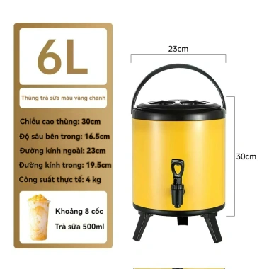 Bình ủ trà sữa 3 lớp inox 6-12L giữ nóng lạnh giá rẻ chỉ 382.250đ 10 Bình ủ trà sữa 3 lớp inox 6-12L giữ nóng lạnh giá rẻ chỉ 382.250đ 10