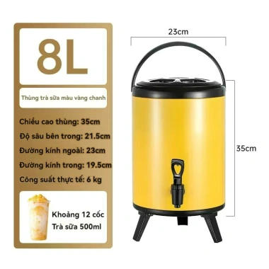 Bình ủ trà sữa 3 lớp inox 6-12L giữ nóng lạnh giá rẻ chỉ 382.250đ 13 Bình ủ trà sữa 3 lớp inox 6-12L giữ nóng lạnh giá rẻ chỉ 382.250đ 13