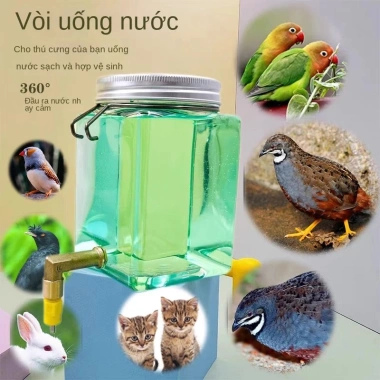Bình Uống Nước Tự Động cho Gà, Vịt, Chim Cút, Vẹt - Vòi Tiết Kiệm, Dễ Vệ Sinh, Giá 16.521₫