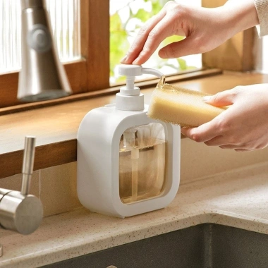 Bình Vuông Trắng Đựng Dầu Gội, Nước Rửa Chén, Sữa Tắm - Chai Nhựa Suốt, Giá 15.400₫ - VTB Shop