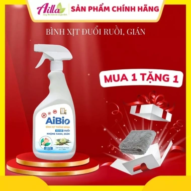 Bình Xịt Aibio Tiêu Diệt Ruồi và Gián Nhặng Xanh 530ml - Không Mùi, An Toàn, Hiệu Quả 115.000đ
