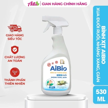 Bình Xịt Aibio Tiêu Diệt Ruồi và Gián Nhặng Xanh 530ml - Không Mùi, An Toàn, Hiệu Quả 115.000đ