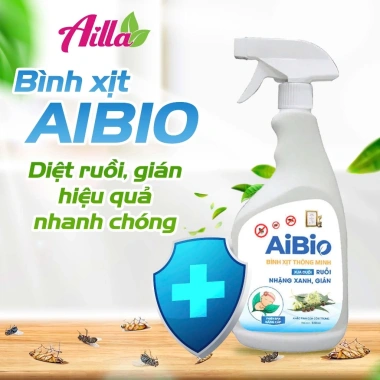 Bình Xịt Aibio Tiêu Diệt Ruồi và Gián Nhặng Xanh 530ml - Không Mùi, An Toàn, Hiệu Quả 115.000đ