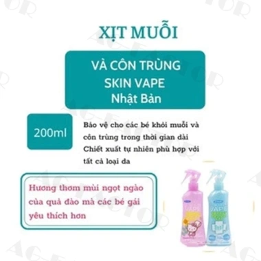Bình Xịt Chống Muỗi 200ml - Diệt Muỗi & Côn Trùng 8h, Không DEET, Không Mùi Hắc, Chỉ 99.000đ