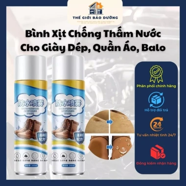Bình Xịt Chống Thấm Nước Nano 260ml Không Màu Giày Dép Quần Áo Balo 58.900đ