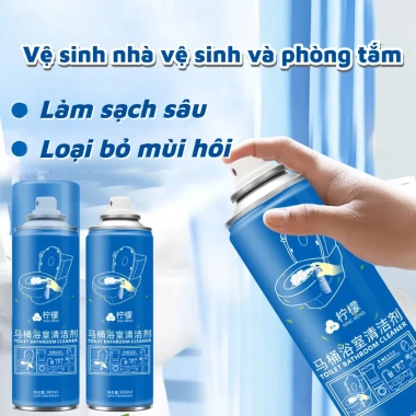 Bình xịt đa năng làm sạch bồn cầu, nhà vệ sinh - Xịt bọt tuyết khử khuẩn 57k 2