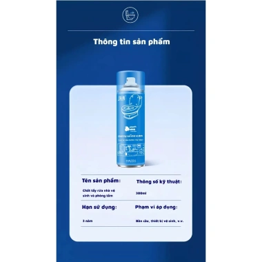 Bình xịt đa năng làm sạch bồn cầu, nhà vệ sinh - Xịt bọt tuyết khử khuẩn 57k 8