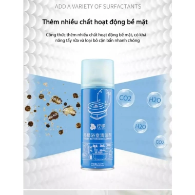 Bình xịt đa năng làm sạch bồn cầu, nhà vệ sinh - Xịt bọt tuyết khử khuẩn 57k 9