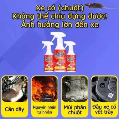 Bình Xịt Đuổi Chuột Công Nghệ Nhật 500ml - Hiệu Quả, An Toàn, Giảm Giá 23% 3