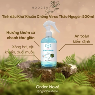 Bình xịt khử khuẩn tinh dầu sả chanh Thảo Nguyên 200-500ml đuổi muỗi, khử mùi 64.500 VND 5