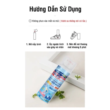 Bình xịt khử mùi hôi chân & giày Nhật Bản - Kháng khuẩn, mát lạnh, hương lâu, giảm mồ hôi, 30.000đ 4