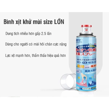 Bình xịt khử mùi hôi chân & giày Nhật Bản - Kháng khuẩn, mát lạnh, hương lâu, giảm mồ hôi, 30.000đ 5