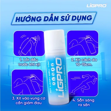 Bình Xịt Lạnh Ligpro 200ml - Giảm Đau, Phục Hồi Nhanh, Giảm Căng Cơ, An Toàn, 145.000đ