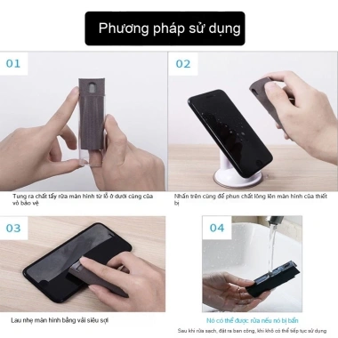 Bình xịt lau màn hình đa năng dùng lại, phù hợp điện thoại, máy tính bảng, laptop Apple iPad – Giá chỉ 39.800đ 4
