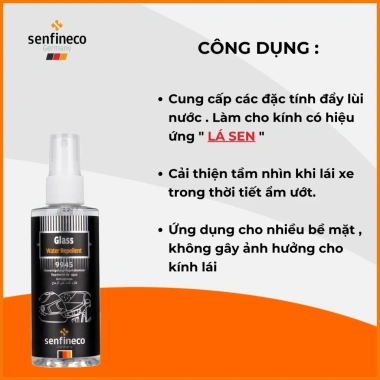 Bình Xịt Nano Senfineco 9.945 Chống Bám Nước Kính Ô Tô - 100ml, Giá 224.910₫ 3 Bình Xịt Nano Senfineco 9.945 Chống Bám Nước Kính Ô Tô - 100ml, Giá 224.910₫ 3