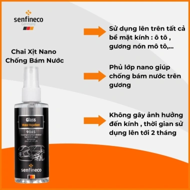 Bình Xịt Nano Senfineco 9.945 Chống Bám Nước Kính Ô Tô - 100ml, Giá 224.910₫
