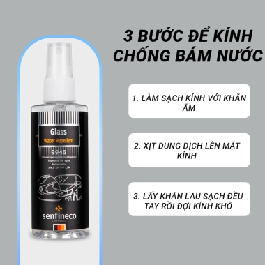 Bình xịt nano Senfineco 9.945 Glass Water Repelent 100ml Chống bám nước kính ô tô giá ưu đãi 224.910 VND 5