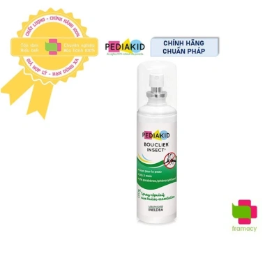 Bình xịt Pediakid Bouclier 100ml – Chống muỗi, côn trùng, bảo vệ da bé 3+ tháng, 285.000₫
