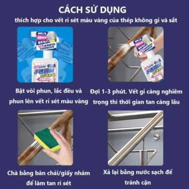 Bình xịt tẩy rỉ sét đa năng inox sắt thép Tree Home BX09 giảm oxi hoá 75.000đ