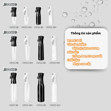Bình xịt trong suốt 200ml Deli Phun sương mịn áp suất cao tưới cây hoa khử trùng giá 45.000đ 9 Bình xịt trong suốt 200ml Deli Phun sương mịn áp suất cao tưới cây hoa khử trùng giá 45.000đ 9