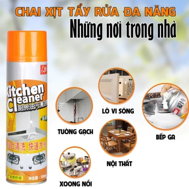 Bình xịt vệ sinh nhà bếp đa năng KITCHEN Cleaner - Loại bỏ dầu mỡ, vết bẩn ngay, chỉ 30.000đ 2