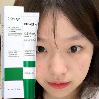 BIOAOUA Kem Saucylic Acid loại bỏ mụn nhẹ nhàng, phai màu, cải thiện da, chống mụn dầu - Giá 60.500 VND