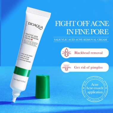 BIOAOUA Kem Saucylic Acid loại bỏ mụn nhẹ nhàng, phai màu, cải thiện da, chống mụn dầu - Giá 60.500 VND