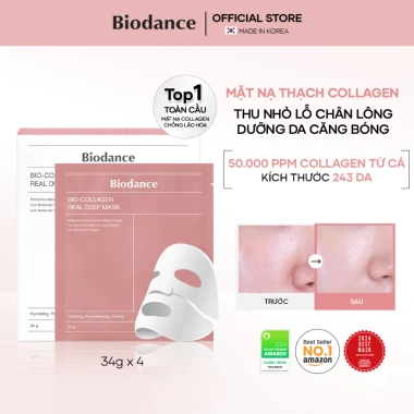 BIODANCE Mặt Nạ Thạch Collagen Thu Nhỏ Lỗ Chân Lông, Da Căng Bóng, Giá ưu đãi 118.900