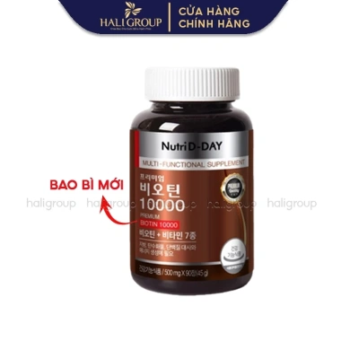 Biotin 10.000 D-Day Premium - Viên uống 90 viên, tóc da khỏe, giảm còn 355.000 VND Biotin 10.000 D-Day Premium - Viên uống 90 viên, tóc da khỏe, giảm còn 355.000 VND