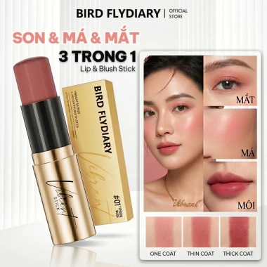Bird Flydiary Phấn Má Hồng 3 trong 1 dạng kem, không lem, chống nước - phù hợp người mới, tông tự nhiên - 180.000₫