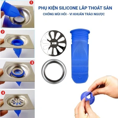 Bịt Cống Silicon Chặn Mùi Hôi, Nắp Phễu Thoát Sàn, Chống Trào Ngược, Ngăn Côn Trùng, Khử Mùi - Giá 9.200 VND